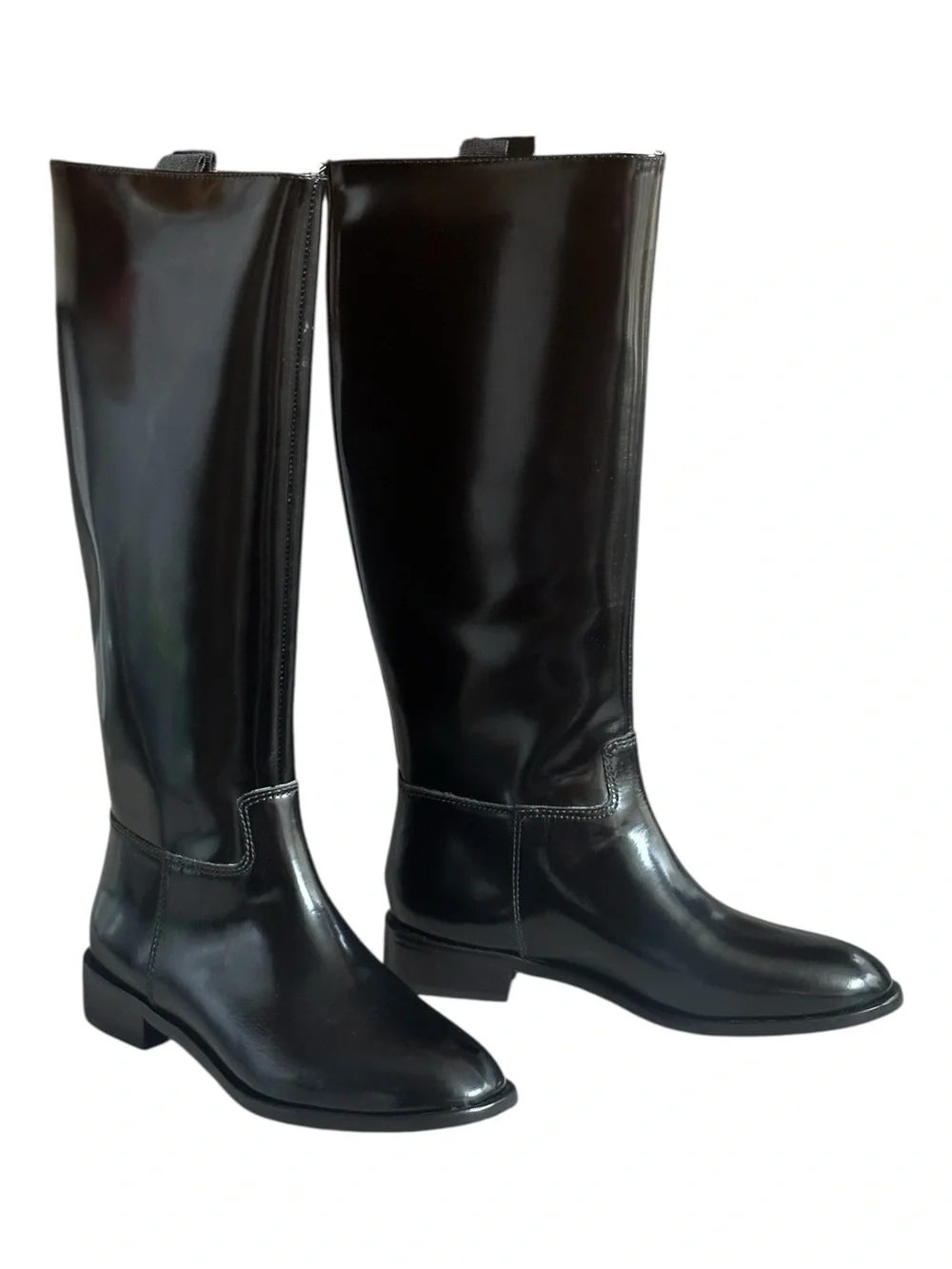 Anthropologie Giselle Black Leather Knee High Boots EU36 US6 NIB